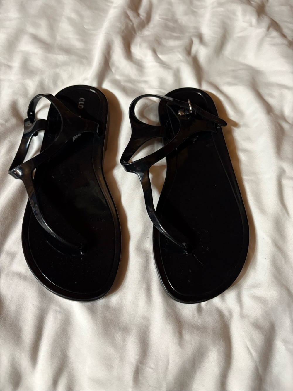 Old Navy Black Strappy Jelly Sandals